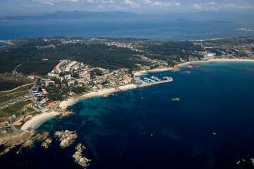 aerial view of Sanxenxo and Portonovo