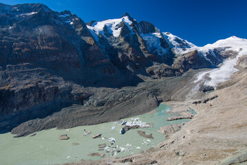 Mountain lake landscape. Grossglockner High Alpine Road in Austria, close to Kaiser Franz Josef...
