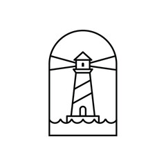 Lighthouse logo symbol vector
