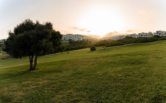 A breathtaking shot of a sunny day captured from a Golf resort in La Alcaidesa
