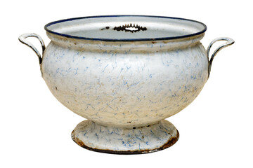 Old empty soup bowl