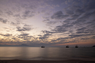 Obraz premium sunset at the beach