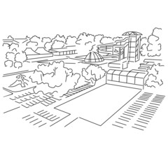 urban landscape sity motif