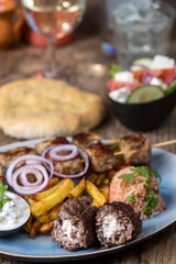 Fototapeta na wymiar greek bifteki meat