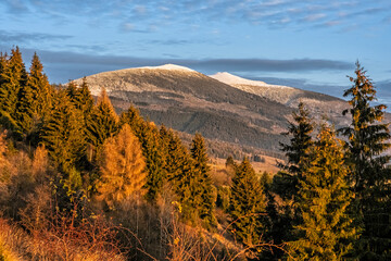 Kralova Hola from Helpa, Slovakia, sunset scene © vrabelpeter1