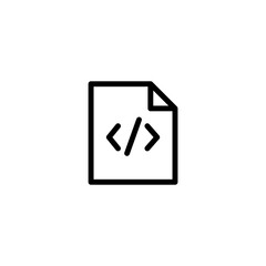 Programming code file icon. Icon design for programming and software engineering. Vector