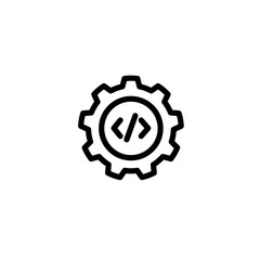 Obraz premium Programming settings icon. Icon design for programming and software engineering. Vector