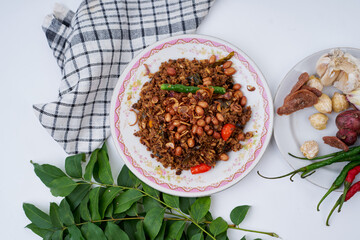 Stir Fried spicy Tuna chunks, Traditional Asian Seafood