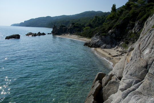 rocky coast of the sea