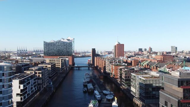 Port of Hamburg Germany from above - aerial view