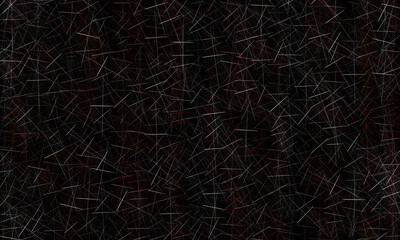  abstract background of thin white and red crosses lines.