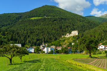 Fototapeta na wymiar Mountain landscape in the Venosta valley at summer