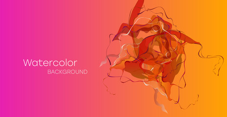Colorful watercolor background for poster, brochure, card or flyer.