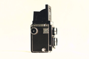 Fototapeta Zabytkowy, stary aparat fotograficzny polskiej produkcji na film. Format obrazu kwadrat 6x6 cm. obraz