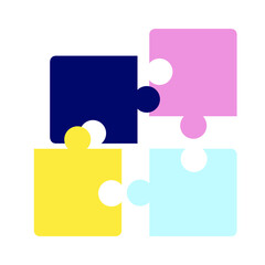 image of puzzles, assembling puzzle, vector illustration

