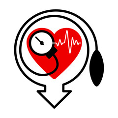 Lowering blood pressure with heart shape