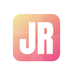 JR Letter Logo Design With Simple style