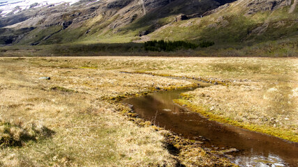 spring water in the icelandic moutains