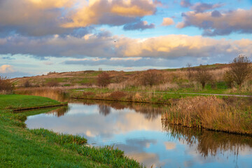 Fototapeta na wymiar Beautiful landscape at Buytenpark, Zoetermeer, the Netherlands
