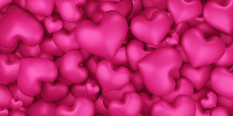 Fototapeta premium Valentine concept background, Love card, empty display 3d rendering.