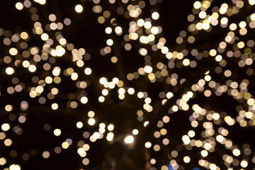 goldenes Bokeh als hintergrund 