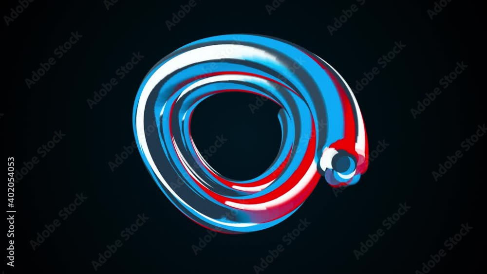 Poster abstract rings of flashing colorful stripes, computer generated. 3d render of modern backdrop