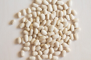 White beans on a white table