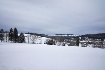 Hinterzarten im Schwarzwald mit Schnee