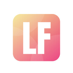 LF Letter Logo Design With Simple style