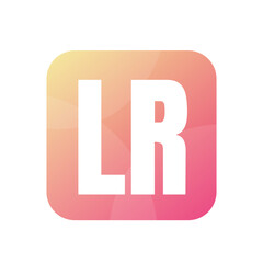 LR Letter Logo Design With Simple style