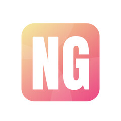 NG Letter Logo Design With Simple style
