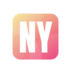 NY Letter Logo Design With Simple style