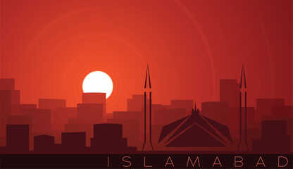 Islamabad Low Sun Skyline Scene