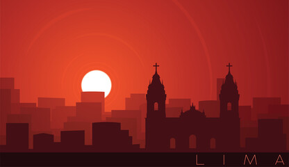 Lima Low Sun Skyline Scene