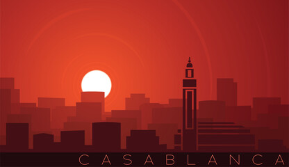 Casablanca Low Sun Skyline Scene