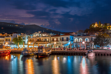 The old town of Chora in island Skiathos, Greece