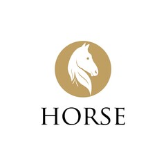 Illustration Vector Logo Design  of Horse Leaf