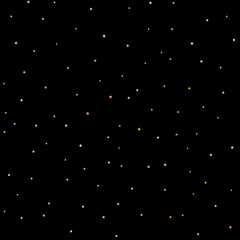 small rainbow glitter stars seamless pattern fun celestial galaxy night sky background