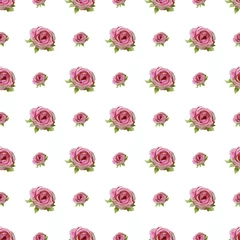 Rolgordijnen Bloemen patroon met rozen