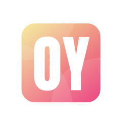 OY Letter Logo Design With Simple style