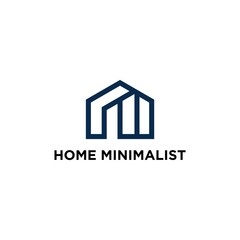 house  home minimalist for real estate logo design
