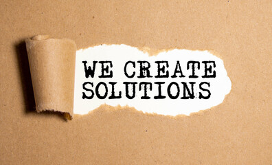 text We create solutions