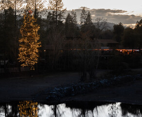 Coloma Christmas Tree and Restaurant From Coloma Bridge Along Highway 49