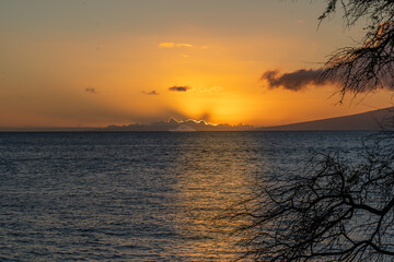 Beautiful sunset in Maui