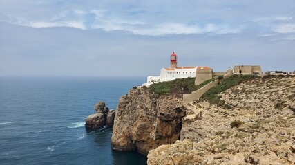 Fototapeta na wymiar lighthouse on the rock
