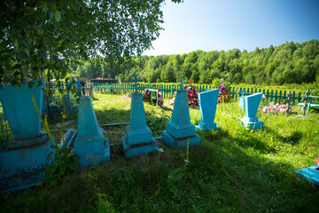 A rural cemetery in the North of Russia.