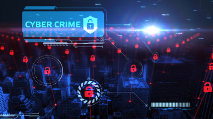 Obraz na płótnie Canvas Cyber security data protection business technology privacy concept. Cyber crime