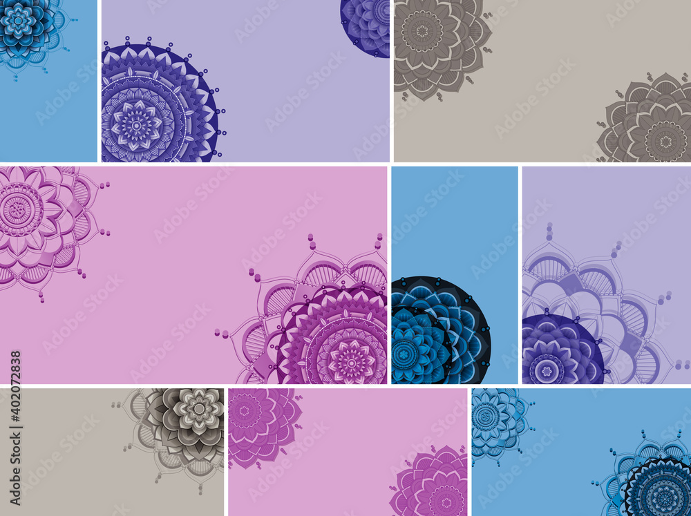 Sticker Beautiful colour mandala background