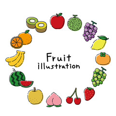 フルーツのイラスト素材セット