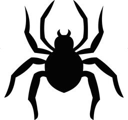 Vector illustration emoticon of the silhouette of a spider
